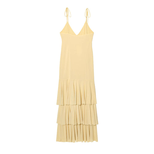 Stacked decorative backless camisole dress for women